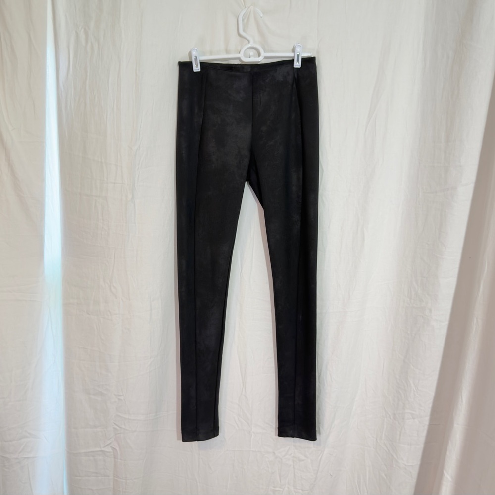 INC Black Faux Suede Leggings  | Size Small | Chic Stretch Pull-On Pants